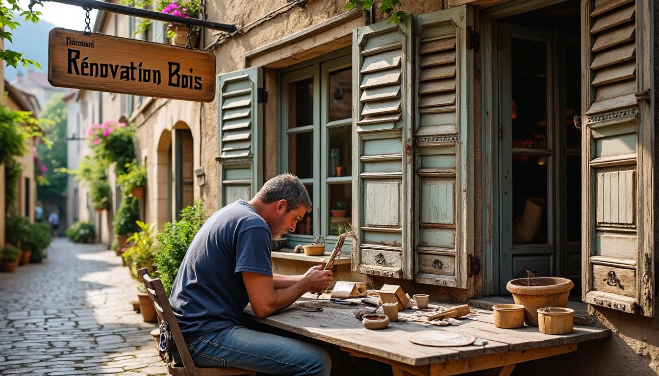 confiez la restauration de vos volets et portails en bois à argenton-sur-creuse à virginie, artisane expérimentée, et redonnez charme et longévité à vos menuiseries grâce à un savoir-faire traditionnel.