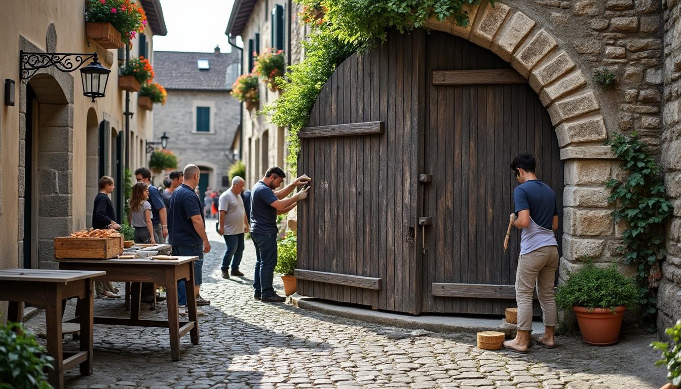 Redonnez vie à vos volets et portails en bois à Bazaiges : le savoir-faire de Virginie pour la restauration bois locale confiez la restauration de vos volets et portails en bois à bazaiges à virginie. expertise locale, soin du détail et techniques artisanales pour redonner vie à votre bois.