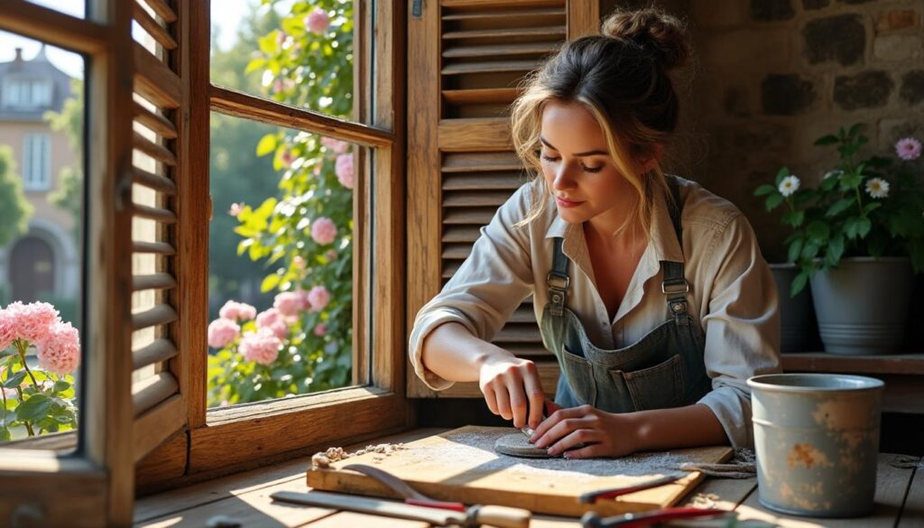confiez la restauration de vos volets en bois à ambrault à virginie, spécialiste passionnée. redonnez vie à votre patrimoine avec des volets rénovés, esthétiques et durables.