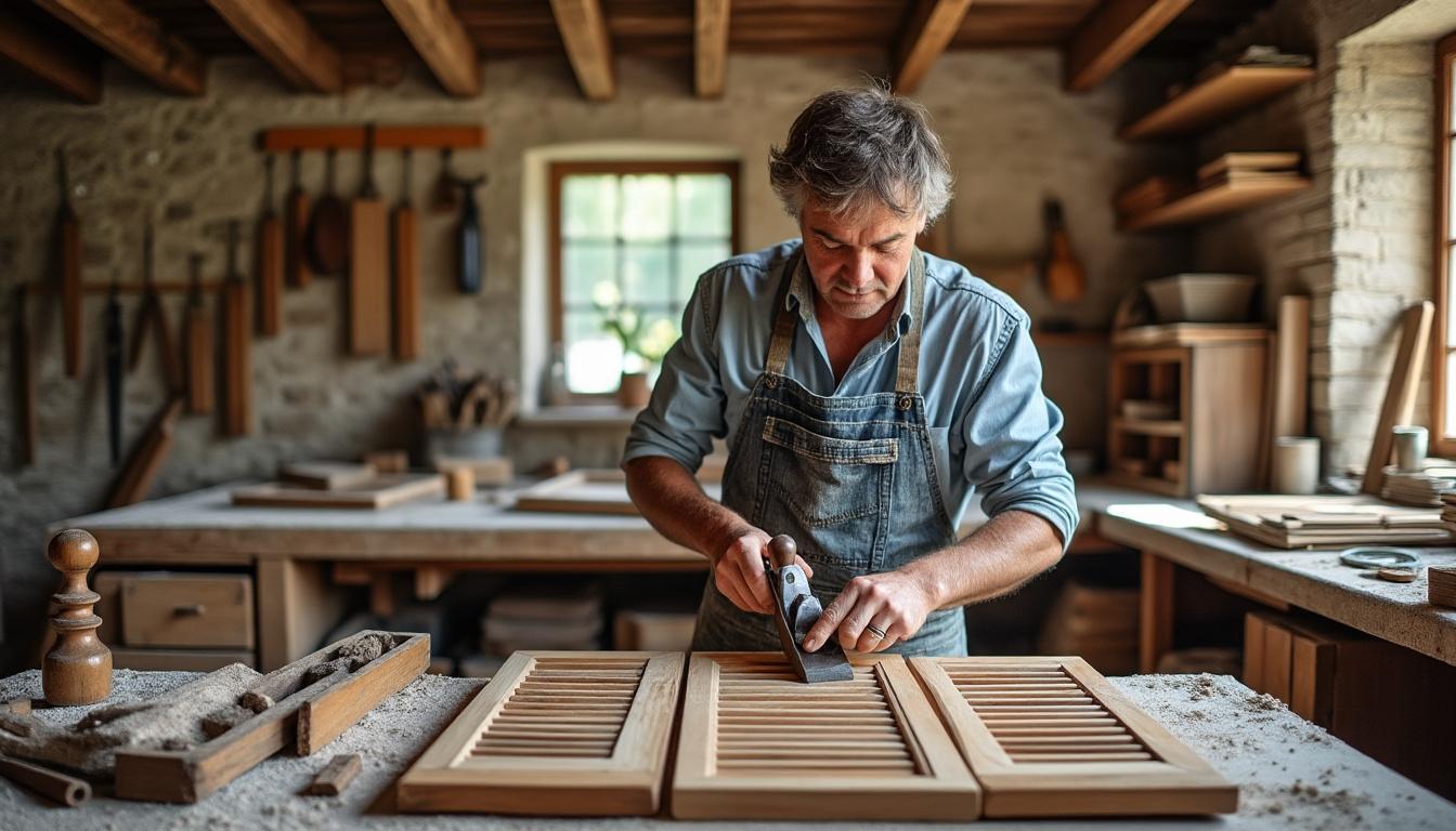 Restauration volets bois Baraize : retrouvez le charme des maisons avec Virginie redonnez vie à vos volets en bois à baraize grâce à la restauration professionnelle de virginie. offrez à votre maison tout son charme d’antan avec des volets restaurés, durables et authentiques.