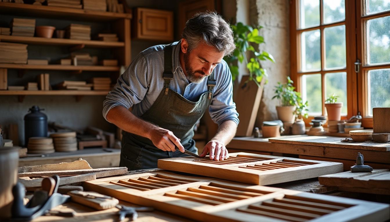 Restauration volets bois Bonneuil : redonnez vie à vos boiseries avec Virginie, artisan passionnée confiez la restauration de vos volets bois à bonneuil à virginie, artisan passionnée. donnez une seconde vie à vos boiseries grâce à un savoir-faire artisanal et des finitions de qualité.