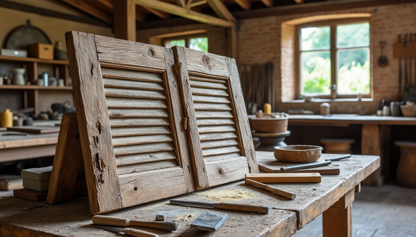 confiez la restauration de vos volets bois à le blanc à virginie, artisane passionnée. redonnez éclat et longévité à vos boiseries grâce à un savoir-faire local et des finitions soignées.