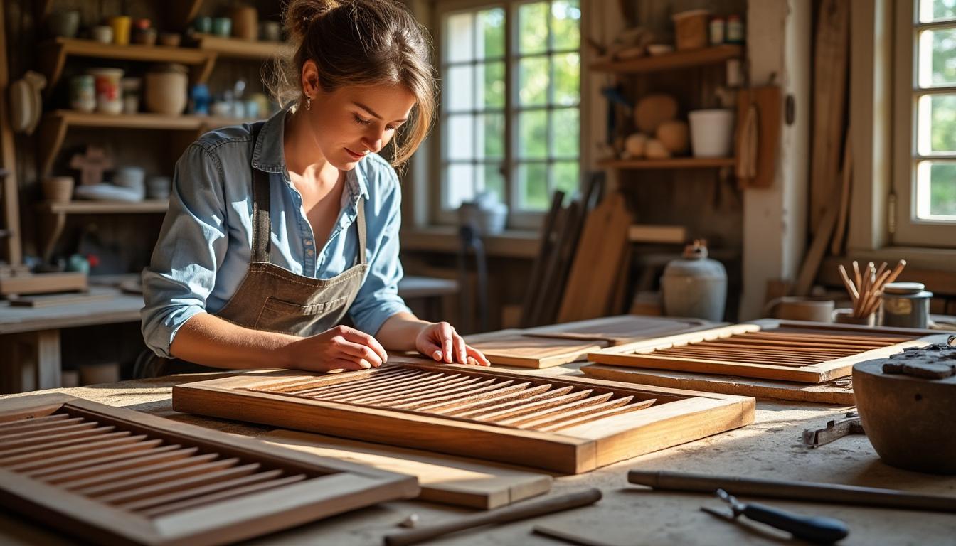 Restauration volets bois la Berthenoux : redonnez vie à vos menuiseries avec Virginie confiez la restauration de vos volets en bois à la berthenoux à virginie. redonnez vie à vos menuiseries avec un savoir-faire artisanal, pour des volets beaux et durables.
