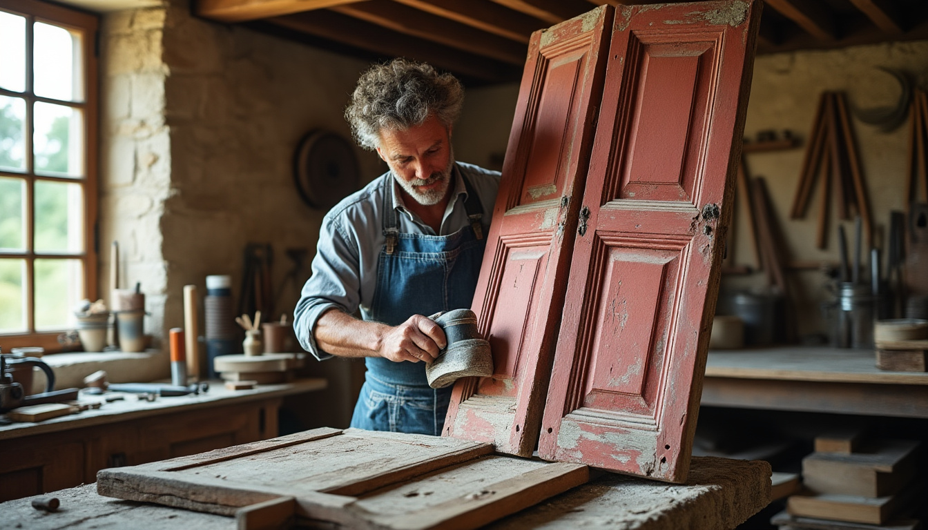 Redonner vie à vos volets bois à Cléré-du-Bois : Virginie, artisan passionnée pour la restauration de votre patrimoine local confiez la restauration de vos volets bois à cléré-du-bois à virginie, artisan passionnée. préservez et valorisez votre patrimoine local grâce à son expertise artisanale et à un travail soigné sur-mesure.