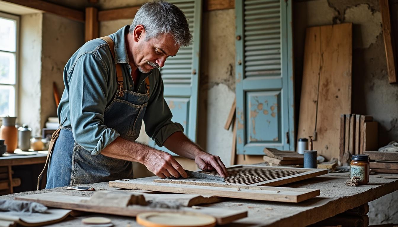 Redonner vie à vos volets et portails en bois à Chabris : la restauration artisanale avec Virginie confiez la restauration de vos volets et portails en bois à chabris à virginie, artisan passionnée. bénéficiez d’un savoir-faire traditionnel pour redonner éclat, solidité et charme à vos menuiseries extérieures.