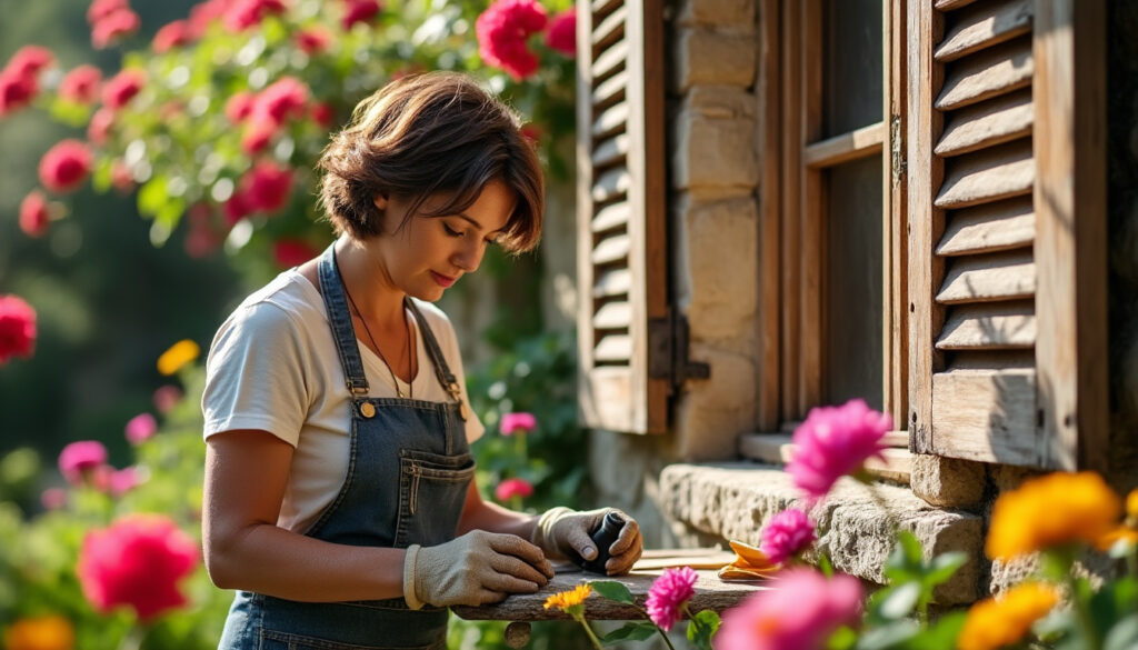 redonnez tout leur éclat à vos volets bois à chitray grâce aux services de restauration proposés par virginie. expertise, respect du patrimoine et finitions soignées pour préserver votre bien.
