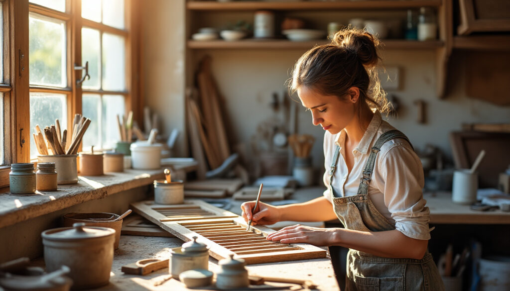 confiez la restauration de vos volets en bois à diors à virginie, artisan passionnée. donnez une seconde vie à vos menuiseries grâce à un savoir-faire artisanal et des finitions soignées.
