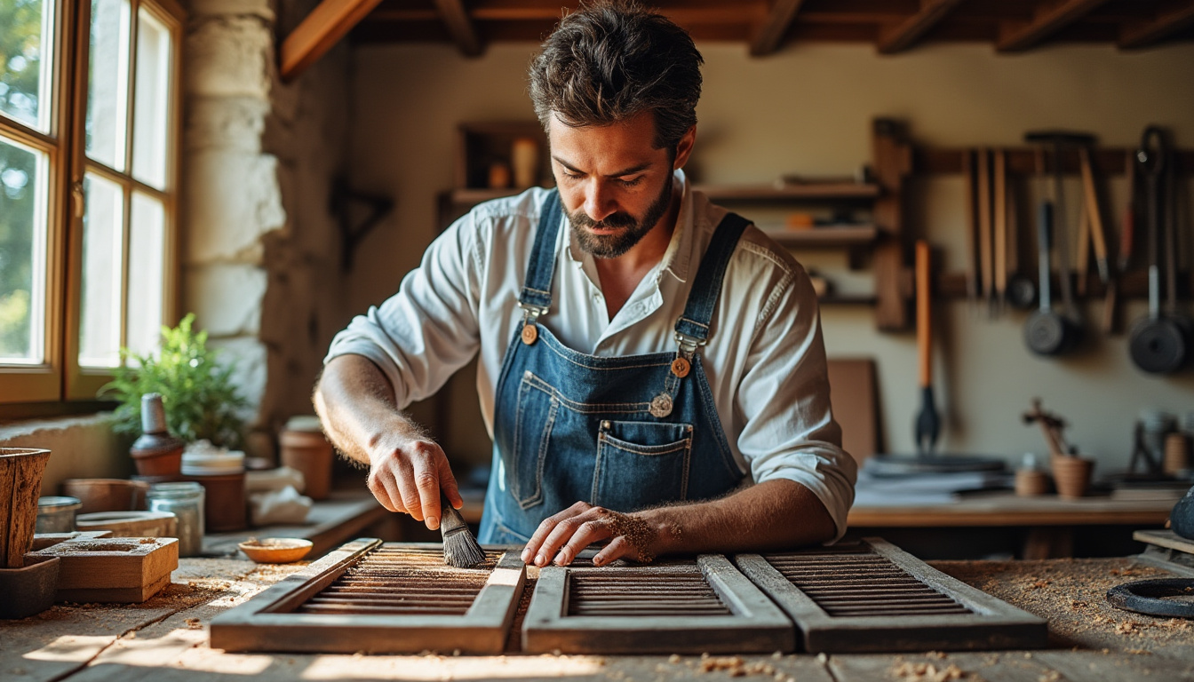 Restauration volets bois Douadic : redonnez charme et authenticité à votre maison avec Virginie confiez la restauration de vos volets en bois à douadic à virginie et redonnez charme et authenticité à votre maison avec un savoir-faire artisanal et des finitions soignées.