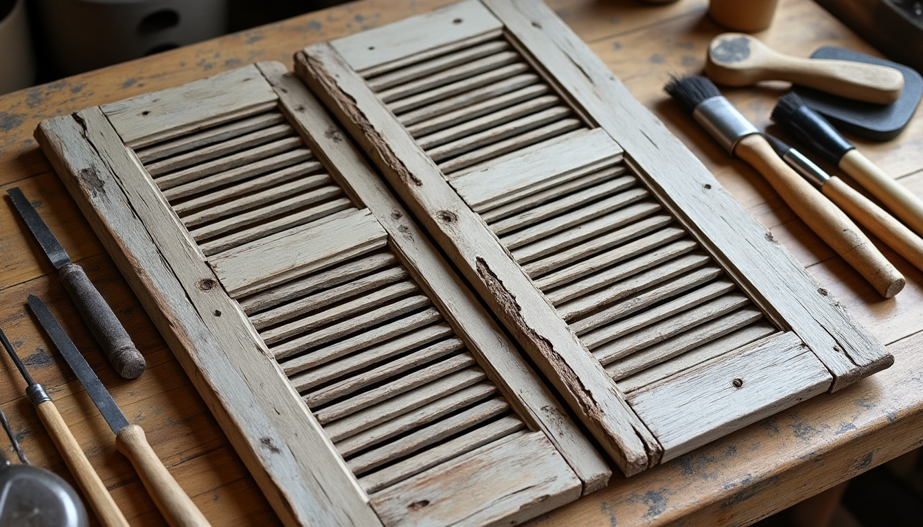 Restauration volets bois Gehée : redonnez vie à vos menuiseries grâce à Virginie confiez la restauration de vos volets bois à gehée et redonnez vie à vos menuiseries grâce au savoir-faire de virginie. qualité, expertise et respect du bois pour un résultat durable et authentique.