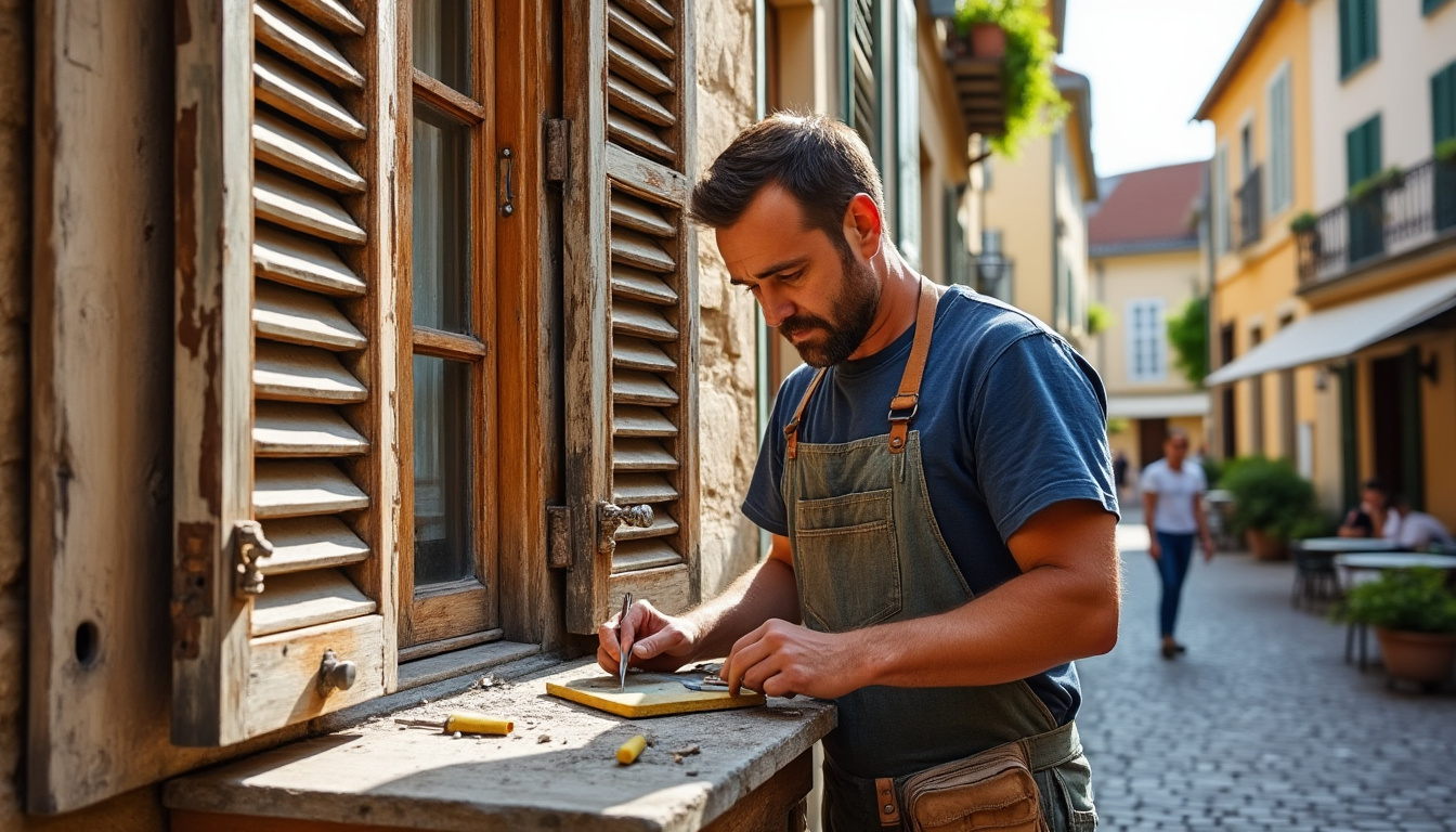 Restauration volets bois Guilly : redonnez du charme à votre maison avec Virginie restauration de volets en bois à guilly : virginie redonne éclat et authenticité à vos volets pour sublimer le charme de votre maison. devis gratuit et travail artisanal de qualité.