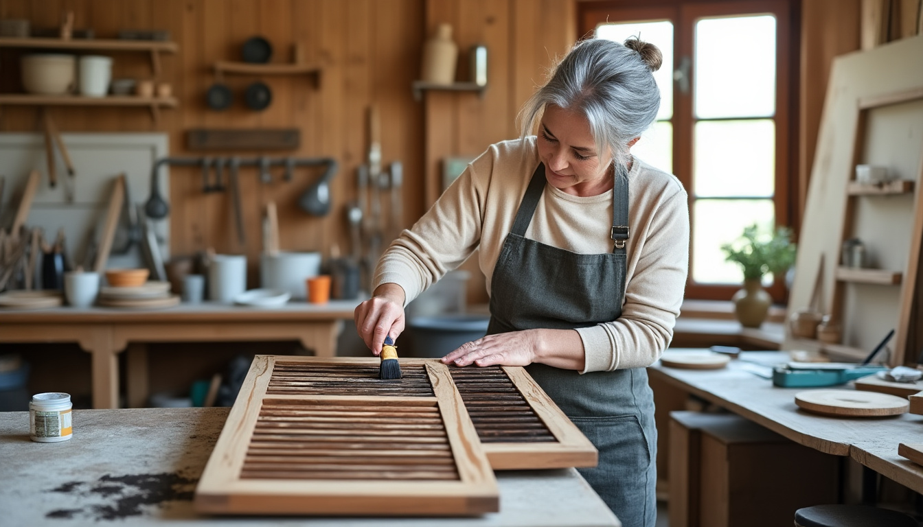 Restauration volets bois Luant : redonner vie à vos boiseries avec Virginie, artisane passionnée confiez la restauration de vos volets en bois à luant à virginie, artisane passionnée. redonnez éclat et authenticité à vos boiseries avec un savoir-faire artisanal et sur-mesure.