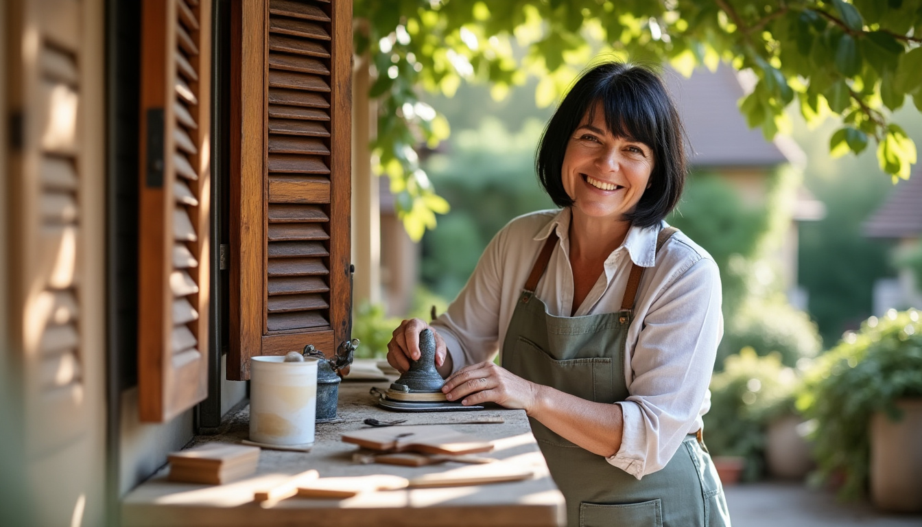 Restauration volets bois Luçay-le-Mâle : redonnons vie à vos boiseries avec Virginie confiez la restauration de vos volets en bois à luçay-le-mâle à virginie : expertise, soin artisanal et solutions sur-mesure pour redonner vie et éclat à vos boiseries.