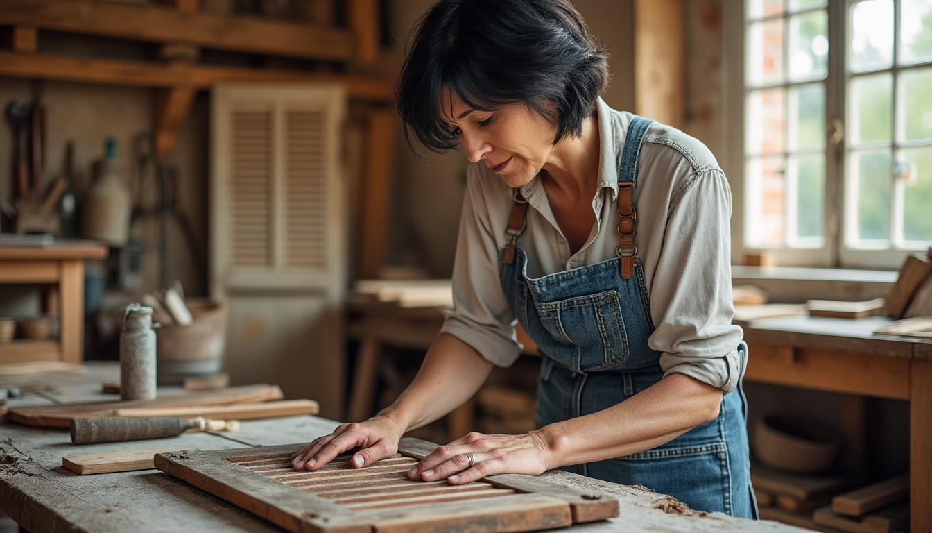 Restauration volets bois Lureuil : redonnez du charme à votre maison avec l’expertise de Virginie confiez la restauration de vos volets en bois à lureuil à virginie et redonnez du charme à votre maison. expertise, savoir-faire artisanal et finitions soignées pour préserver le caractère authentique de vos volets.