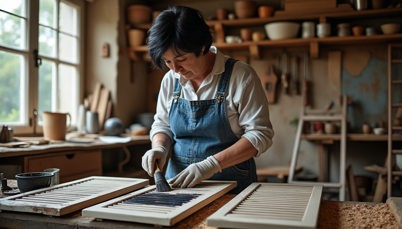 Restauration volets bois Mauvières : redonnez vie à vos boiseries avec Virginie, artisane passionnée confiez la restauration de vos volets en bois à mauvières à virginie, artisane passionnée. offrez une seconde vie à vos boiseries grâce à son savoir-faire unique et un travail sur mesure.