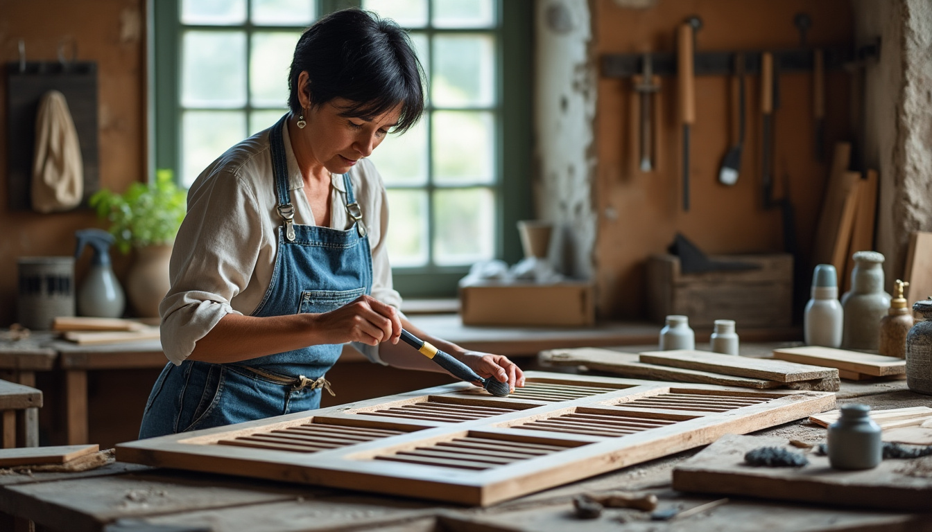 Restauration volets bois Menetou-sur-Nahon : redonnez vie à vos menuiseries avec Virginie, artisan passionnée confiez la restauration de vos volets bois à menetou-sur-nahon à virginie, artisan passionnée. redonnez vie à vos menuiseries grâce à un travail soigné et durable. devis gratuit et conseils personnalisés.