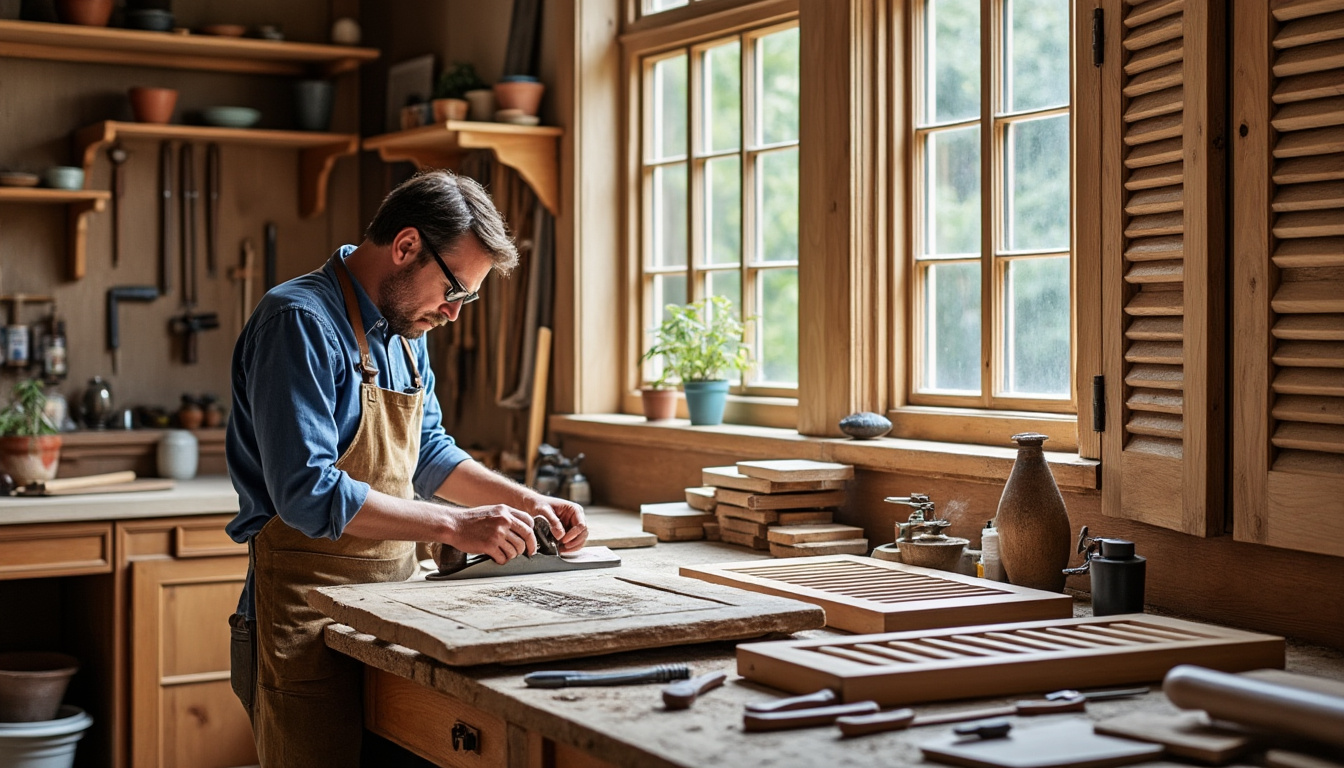 Restauration volets bois Méobecq : redonnez vie à vos menuiseries en bois avec Virginie confiez la restauration de vos volets en bois à méobecq à virginie, experte en menuiserie. redonnez vie et éclat à vos volets grâce à un savoir-faire artisanal, durable et sur-mesure.