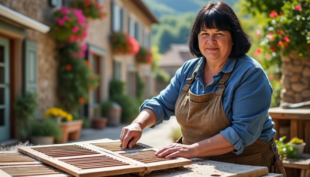 Redonner vie à vos volets et portails en bois à Saint-Aubin : la restauration artisanale avec Virginie confiez la restauration de vos volets et portails en bois à saint-aubin à virginie, artisan spécialisée en rénovation. offrez une nouvelle vie à vos éléments en bois grâce à un savoir-faire traditionnel et personnalisé.
