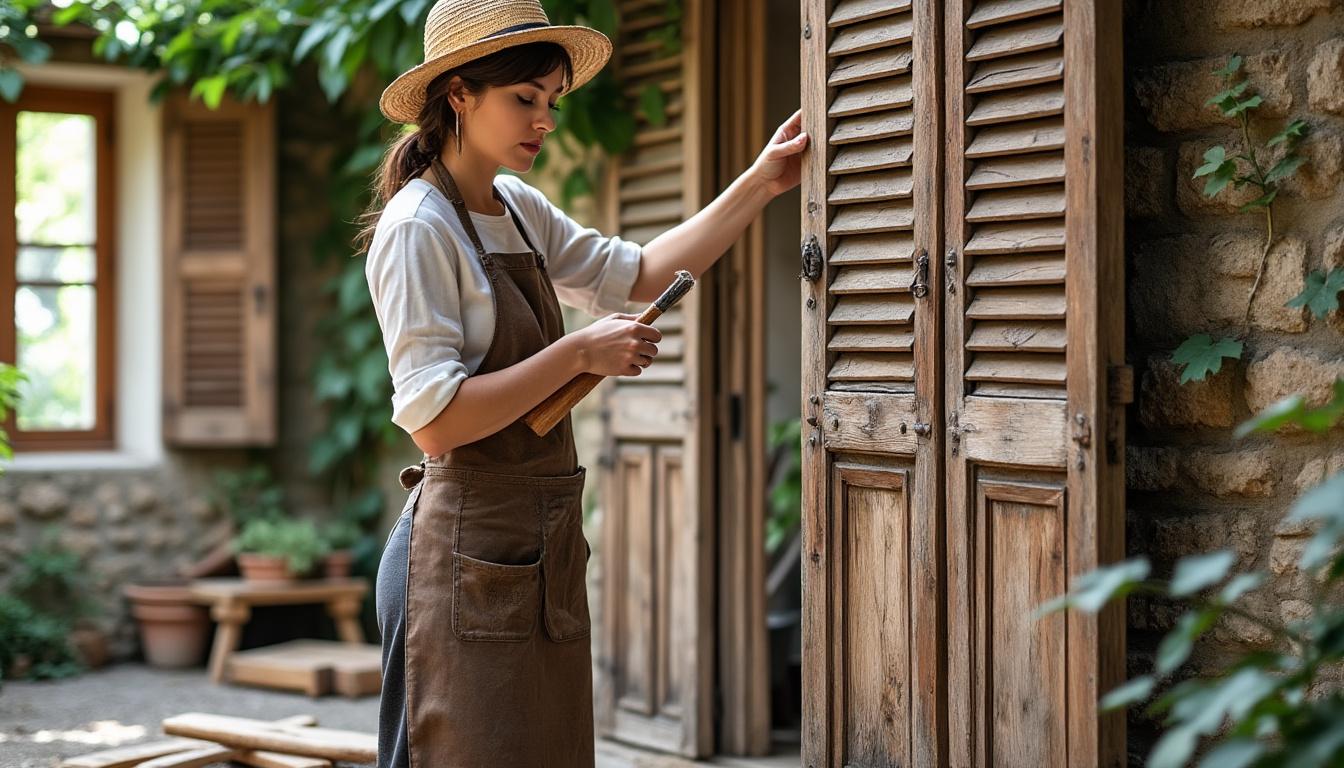 confiez la restauration de vos volets et portails en bois à sainte-sévère-sur-indre à virginie, artisan passionnée. redonnez charme et authenticité à vos menuiseries grâce à un savoir-faire local et des finitions soignées.