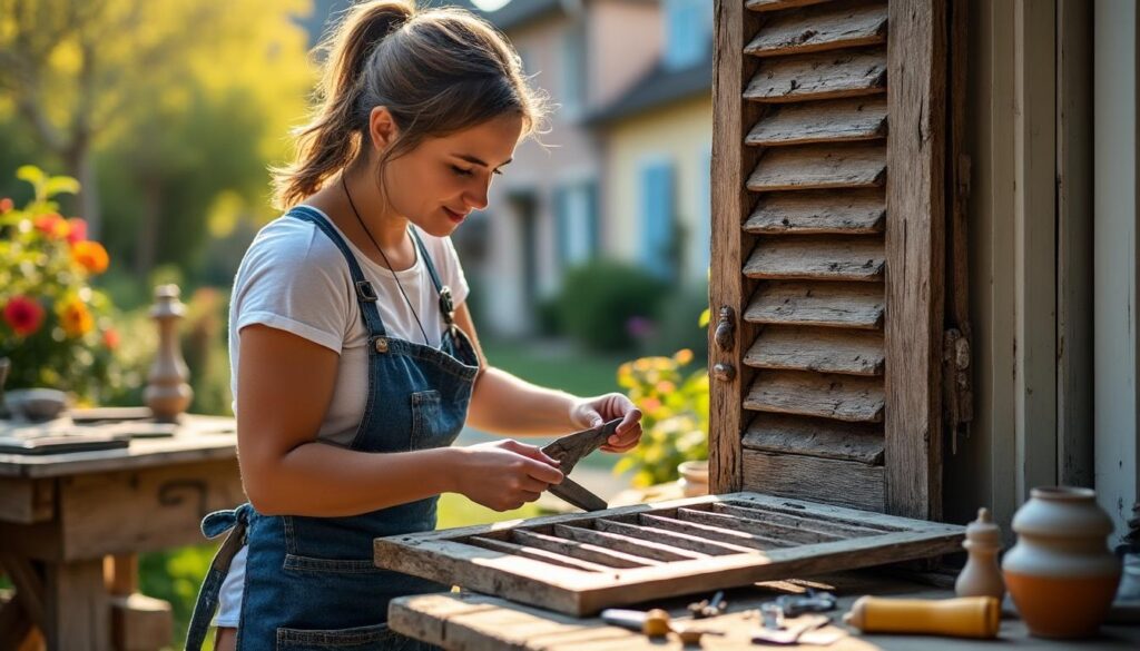 confiez la restauration de vos volets et portails en bois à virginie à palluau-sur-indre. redonnez vie à vos menuiseries grâce à un savoir-faire artisanal et un service sur mesure.