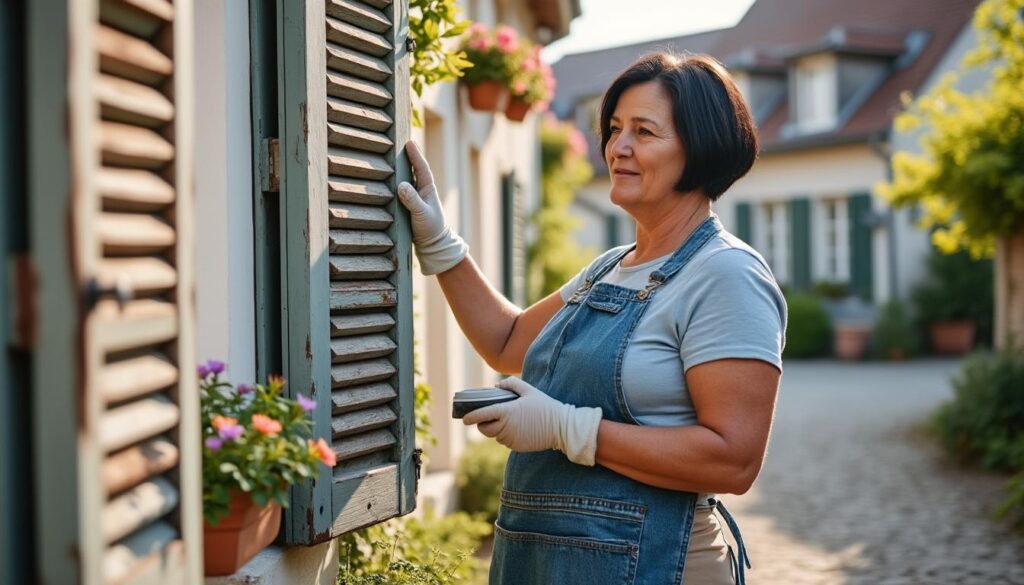 Restauration volets bois Neuillay-les-Bois : redonnez du charme à vos menuiseries avec Virginie redonnez vie à vos volets en bois à neuillay-les-bois avec virginie. restauration sur mesure pour sublimer et protéger vos menuiseries : esthétique, tradition et savoir-faire au service de votre maison.