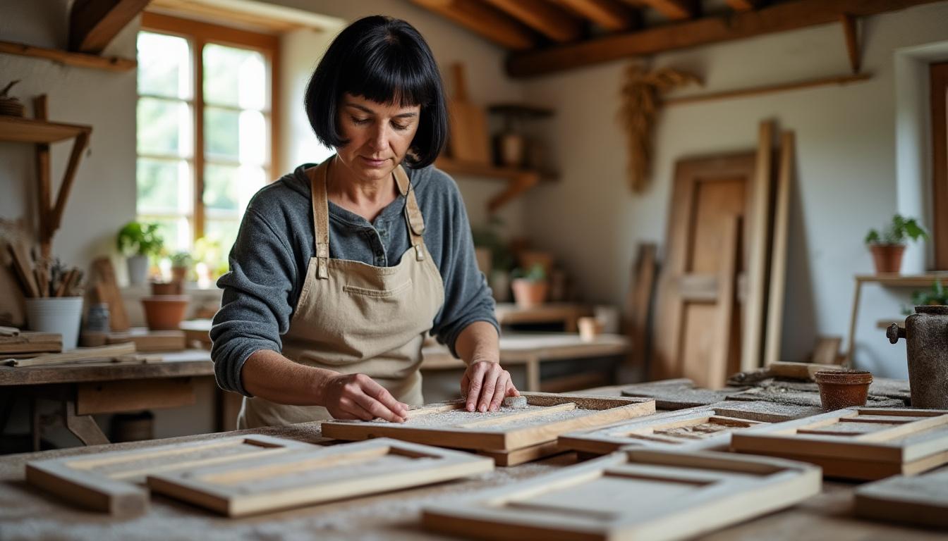 Restauration volets bois Oulches : redonnez vie à vos boiseries et portails avec Virginie confiez la restauration de vos volets en bois à oulches à virginie. redonnez vie à vos boiseries, portails et menuiseries avec un savoir-faire artisanal, pour un résultat durable et soigné.