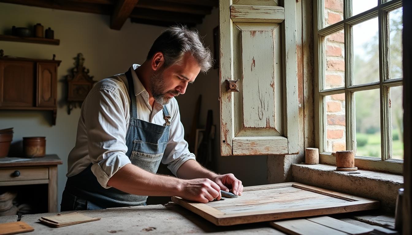 Restauration volets bois Parnac : redonnez du charme à votre maison avec Virginie, artisan passionnée confiez la restauration de vos volets bois à parnac à virginie, artisan passionnée. redonnez charme et authenticité à votre maison avec une rénovation sur-mesure et de qualité.