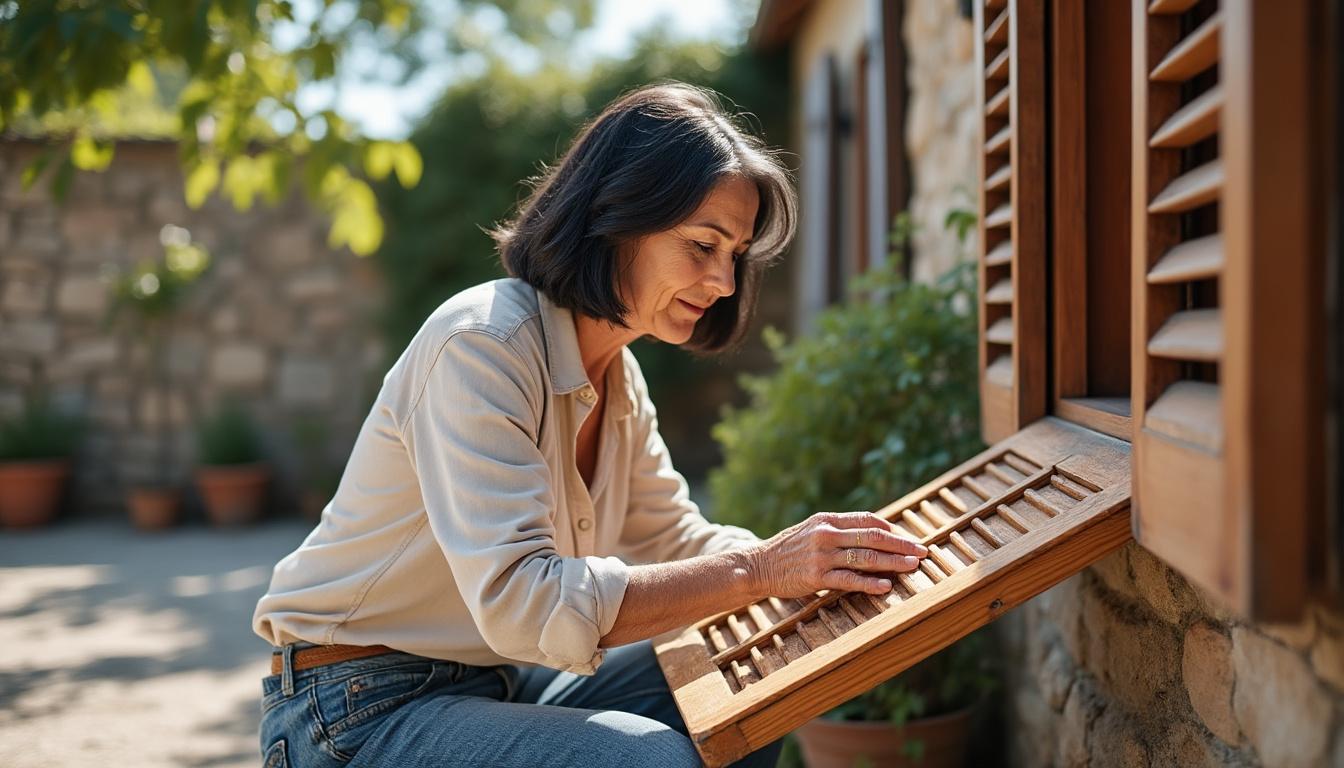Restauration volets bois Pellevoisin : redonnez vie à vos volets et portails avec Virginie, artisan passionnée confiez la restauration de vos volets et portails en bois à pellevoisin à virginie, artisan passionnée. redonnez charme et authenticité à votre maison avec un travail soigné et durable.