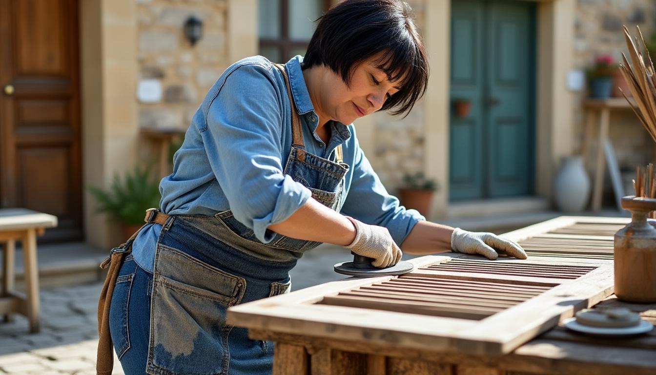 Restauration volets bois Saint-Aoustrille : retrouver le charme authentique de votre maison avec Virginie confiez la restauration de vos volets bois à saint-aoustrille à virginie et redonnez du charme authentique à votre maison. qualité, savoir-faire et respect du bois pour une rénovation sur mesure.