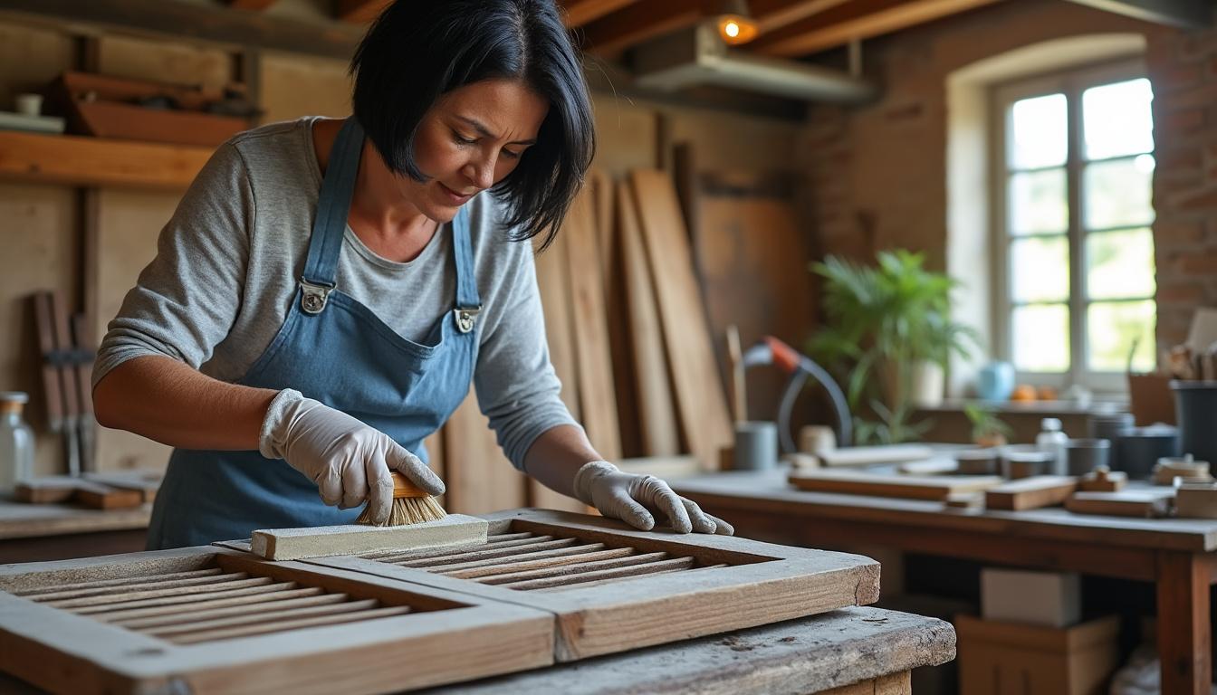 Restauration volets bois le Pont-Chrétien-Chabenet : valoriser votre patrimoine avec Virginie confiez la restauration de vos volets bois au pont-chrétien-chabenet à virginie, experte en valorisation du patrimoine. offrez un nouveau souffle à vos boiseries avec un savoir-faire artisanal et des finitions de qualité.