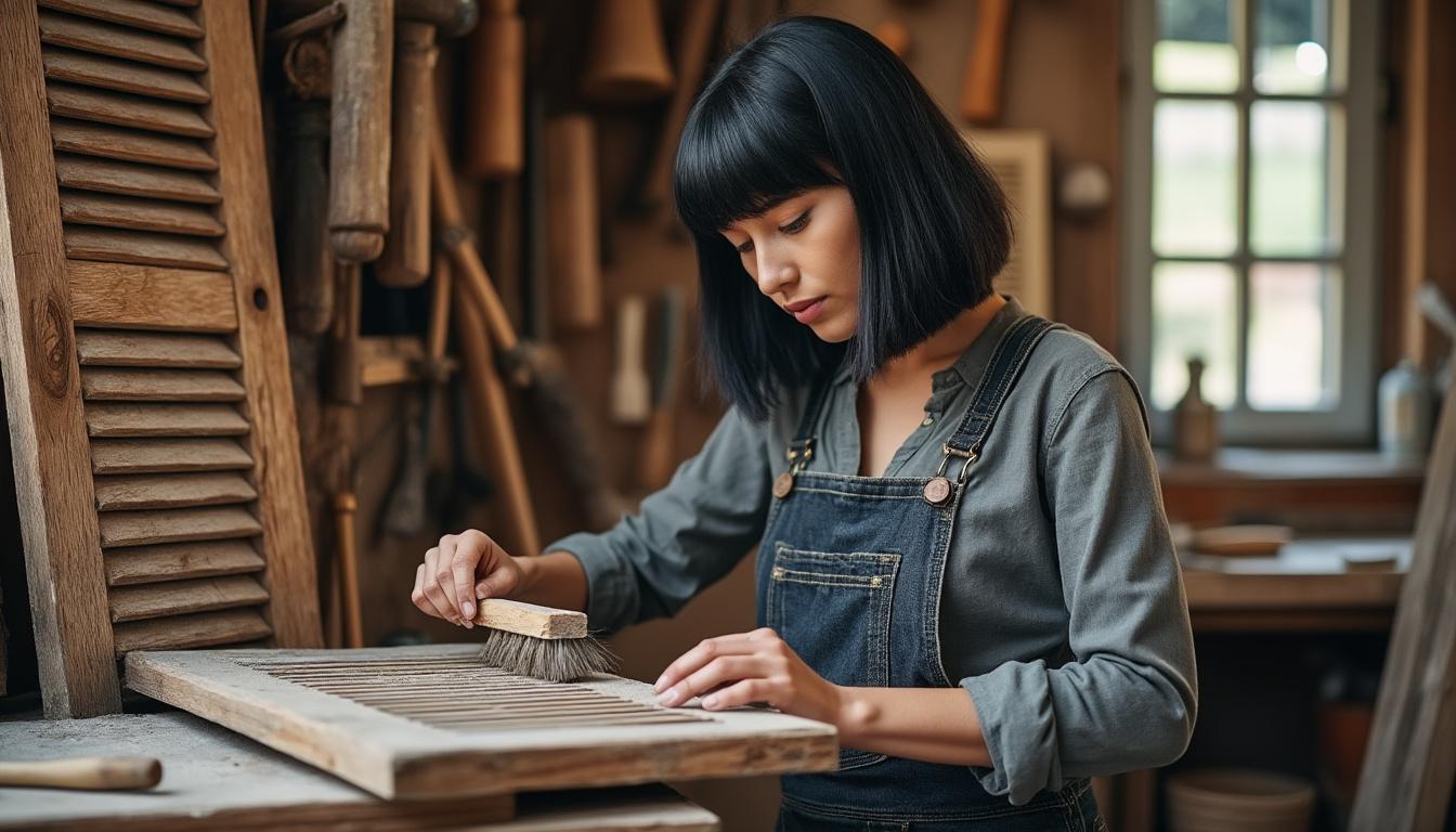 Restauration volets bois saint-gaultier : redonnez vie à votre patrimoine avec Virginie, artisan locale confiez la restauration de vos volets en bois à saint-gaultier à virginie, artisan locale passionnée. redonnez vie et charme à votre patrimoine grâce à son savoir-faire traditionnel et des finitions soignées.