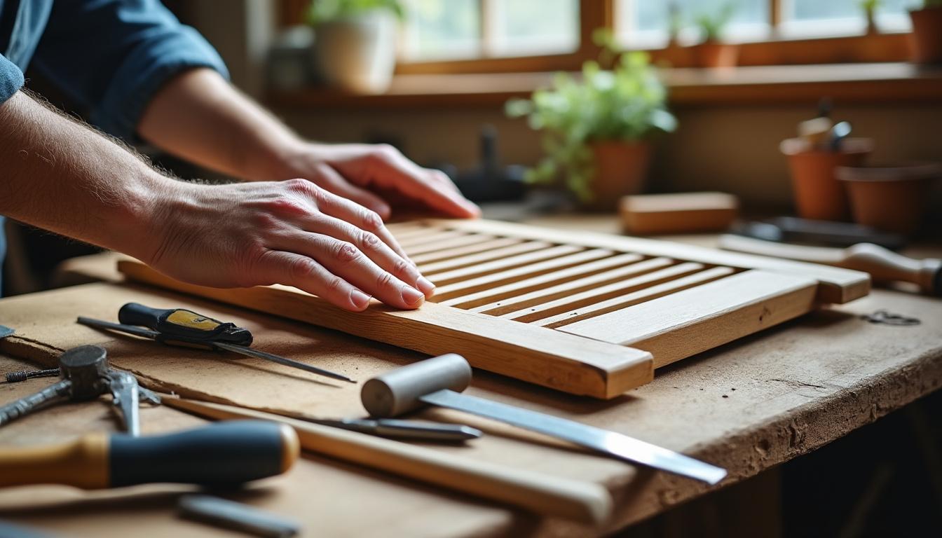 découvrez la restauration de volets en bois à villedieu-sur-indre avec virginie, experte passionnée qui sublime votre patrimoine local grâce à un savoir-faire traditionnel et un travail soigné.